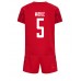 Danmark Joakim Maehle #5 Barnkläder Hemma matchtröja till baby VM 2022 Kortärmad (+ Korta byxor) Billigt